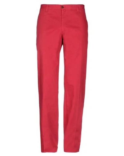 Shop Barbour Casual Pants In Red