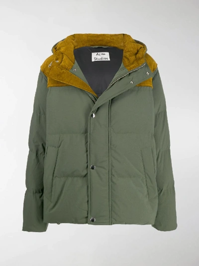 Shop Acne Studios - Man - Down Jacket In Green