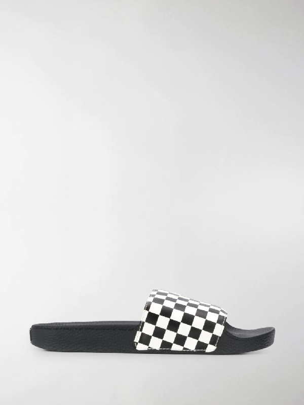 checker slides vans