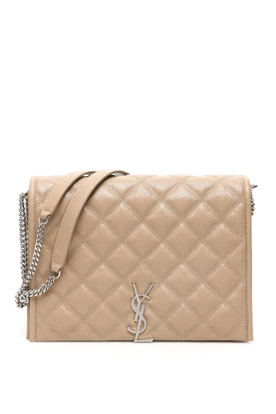 Shop Saint Laurent Becky Small Bag In Beige,pink