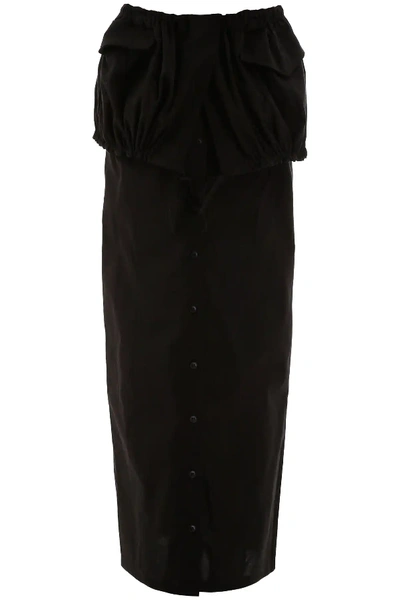 Shop Jacquemus Cueillette Long Skirt In Black