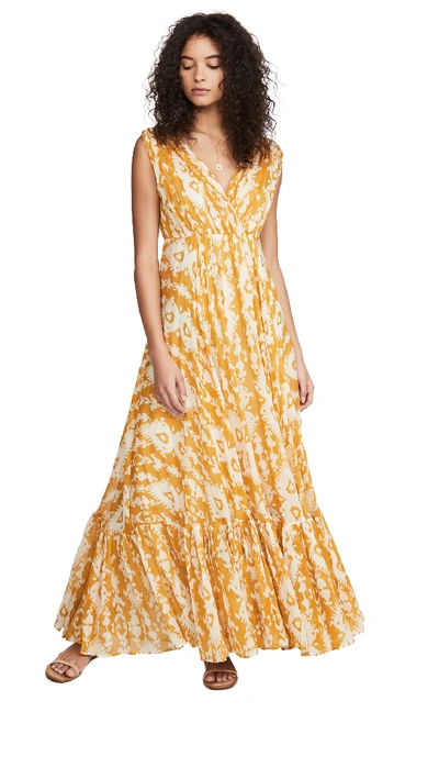 Shop Mes Demoiselles Samarcande Dress In Yellow Combo
