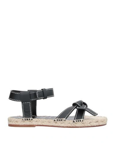 Shop Loewe Sandals In Black