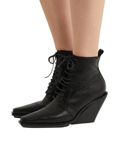 Shop Ann Demeulemeester Ankle Boots In Black