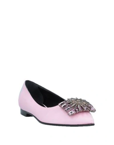Shop Fausto Puglisi Ballet Flats In Pink