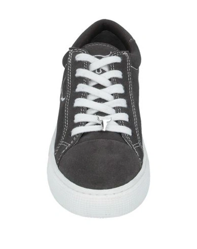 Shop Windsor Smith Woman Sneakers Lead Size 5 Soft Leather In Grey