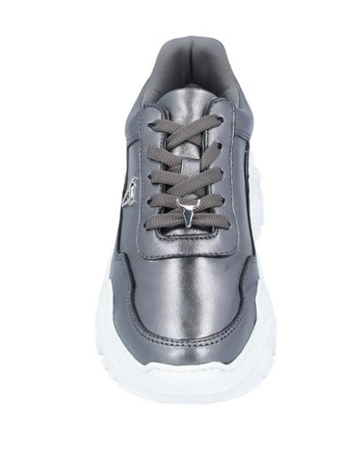 Shop Windsor Smith Woman Sneakers Lead Size 6 Soft Leather In Grey