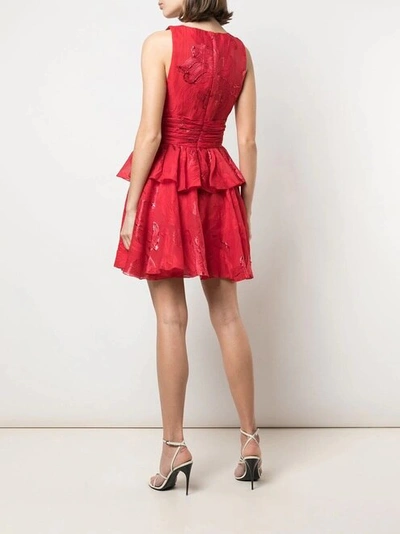 Shop Zuhair Murad El Rocio Organza Mini Dress