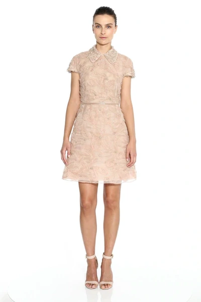 Shop Marchesa Short Sleeve Organza Dress