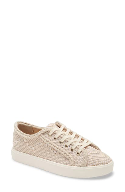 Sam Edelman Women's Elena Lace Up Sneakers In Summer Sand Fabric | ModeSens