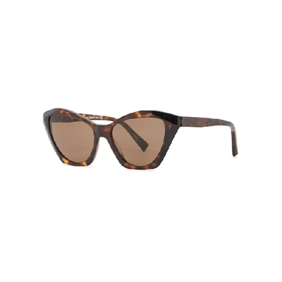 Shop Alain Mikli Ambrette Tortoiseshell Cat-eye Sunglasses