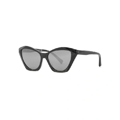 Shop Alain Mikli Ambrette Black Cat-eye Sunglasses