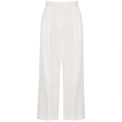 Shop Racil Robert Ivory Cropped Twill Trousers