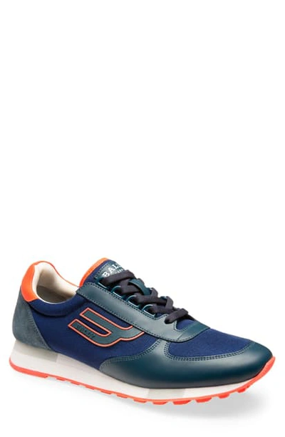 Shop Bally Gavino Low Top Sneaker In Prusse Blue/ Blue