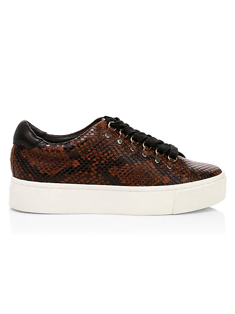 snakeskin platform sneakers