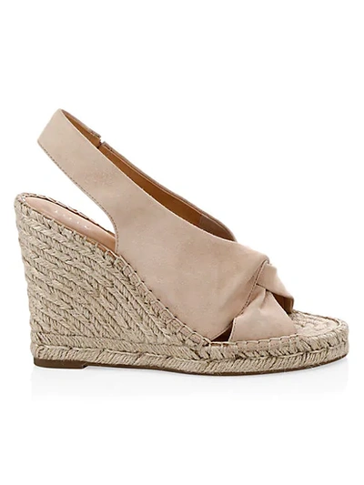 Shop Joie Kaili Suede Espadrille Slingback Wedges In Blush