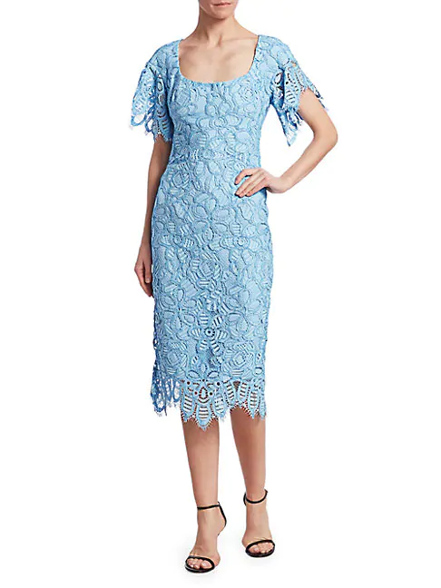 sky blue sheath dress