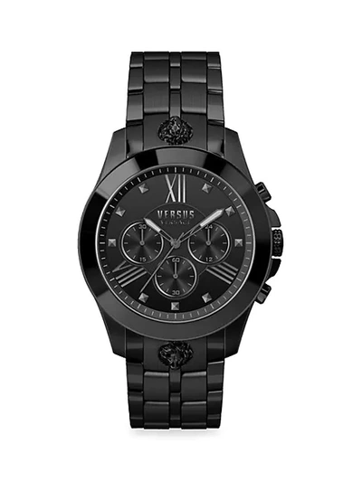 Shop Versus Black Stainless Steel Chronograph Watch