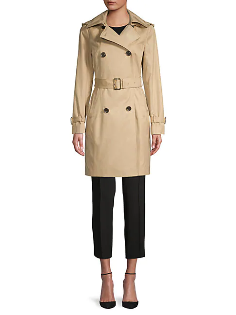 michael kors hooded trench coat