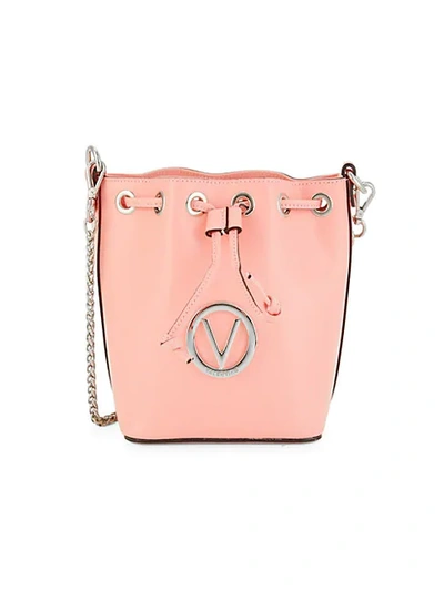 Shop Valentino By Mario Valentino Jules Leather Bucket Bag In Apricot