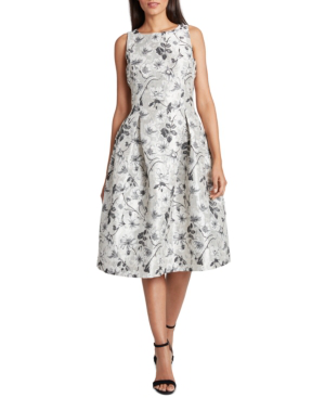 tahari silver dress