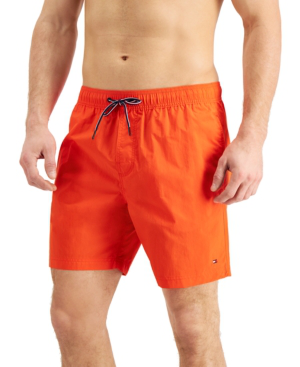 red tommy hilfiger swim trunks