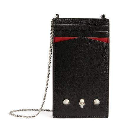 Shop Alexander Mcqueen Leather Chain Phone Case