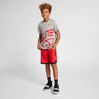 Shop Nike Boys' Dri-fit Elite Basketball Shorts In Red