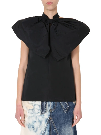Shop Givenchy Top With Bow In Nero