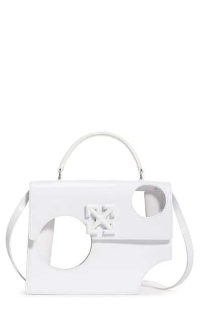 Off-white Jitney 28 Meteor Shower Top-handle Bag In White