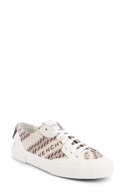 Shop Givenchy Tennis Light Sneaker In Beige/ Brown
