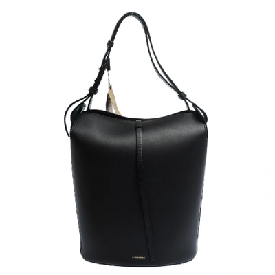 Pre-owned Burberry Black Leather Large Bucket Bag