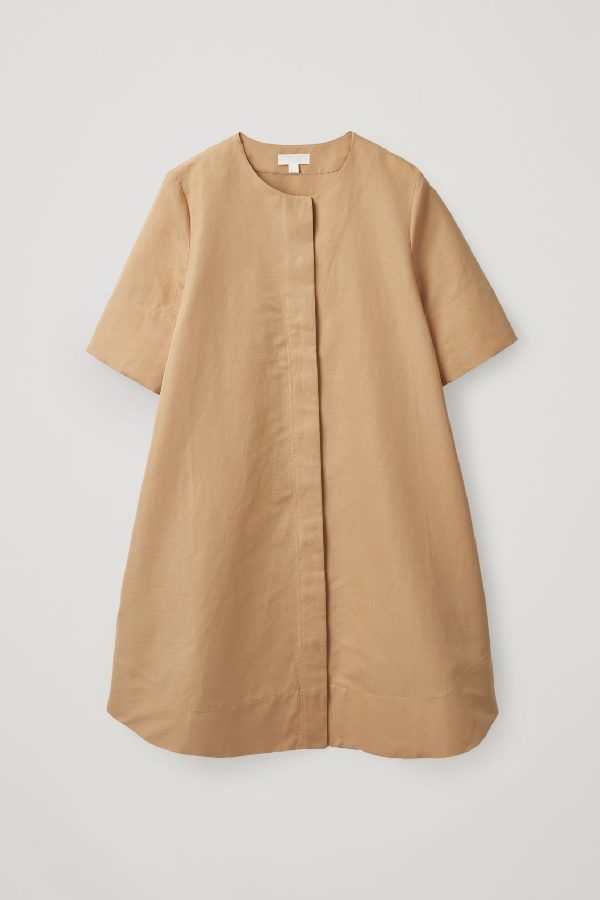 linen dress beige