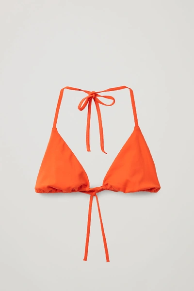 Shop Cos Triangle Bikini Top In Orange