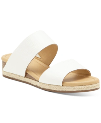 Shop Lucky Brand Women's Wyntor Wedge Sandals Women's Shoes In White