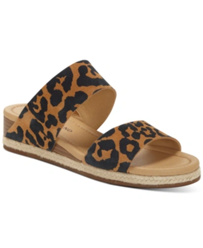 Shop Lucky Brand Women's Wyntor Wedge Sandals Women's Shoes In Natural