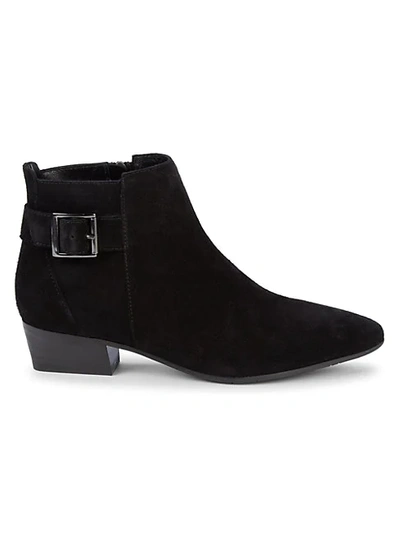 Shop Aquatalia Fernn Weatherproof Suede Booties In Black