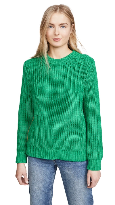 Shop Tory Sport Performance Cotton Ribbed Sweater In Vineyard