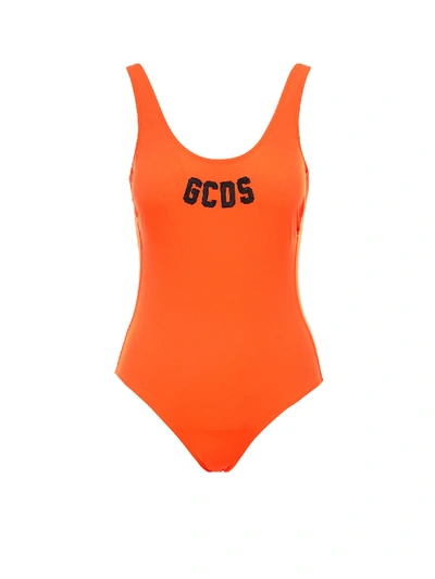 Shop Gcds Swimsuit In Orange