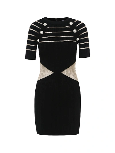 Shop Balmain Dress In Black