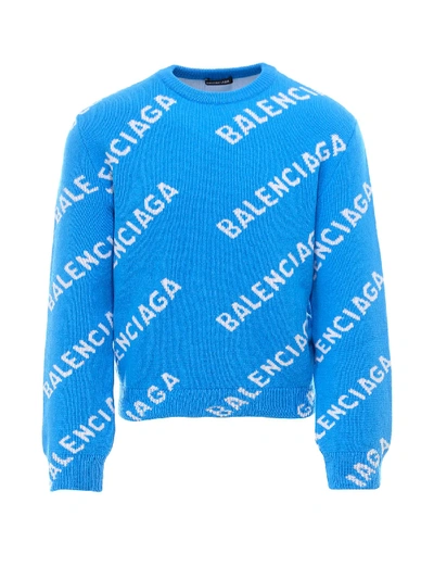 Balenciaga Sweater In Blue | ModeSens