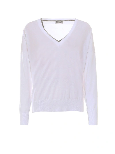 Shop Brunello Cucinelli Sweater In White