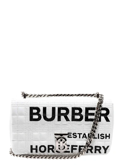 Shop Burberry Lola Shoulder Bag In White