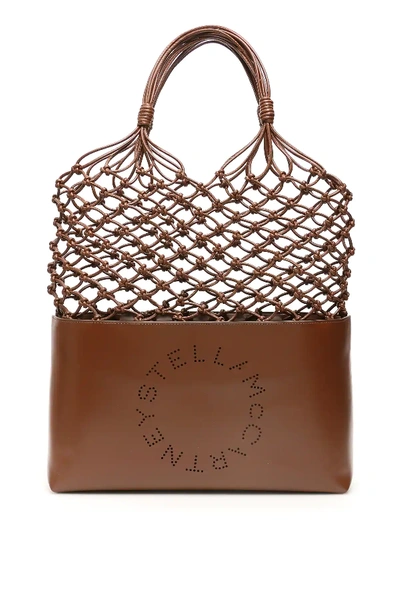 Shop Stella Mccartney Knotted Tote Bag In Brown