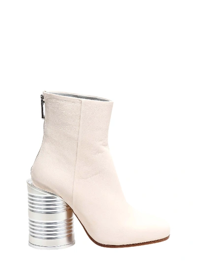 Shop Mm6 Maison Margiela Ankle Boots In White