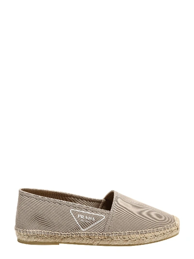 Shop Prada Espadrillas In Beige