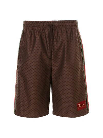 Shop Gucci Bermuda Shorts In Brown
