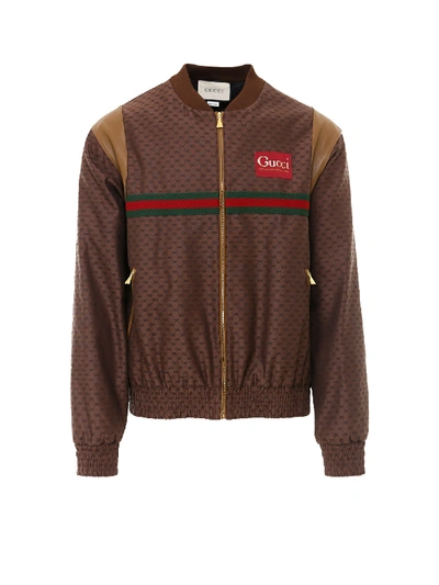 Shop Gucci Jacket In Brown