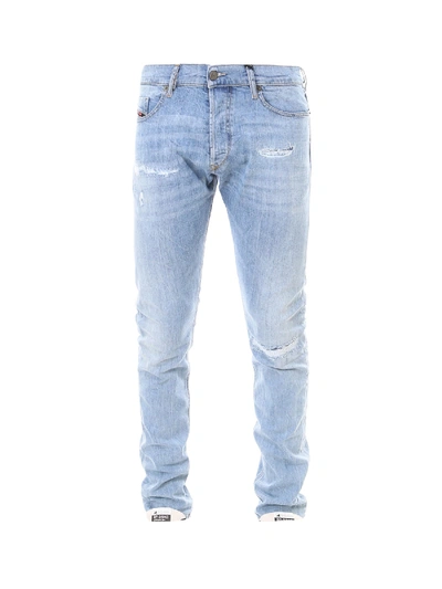 Shop Diesel Tepphar Jeans In Blue