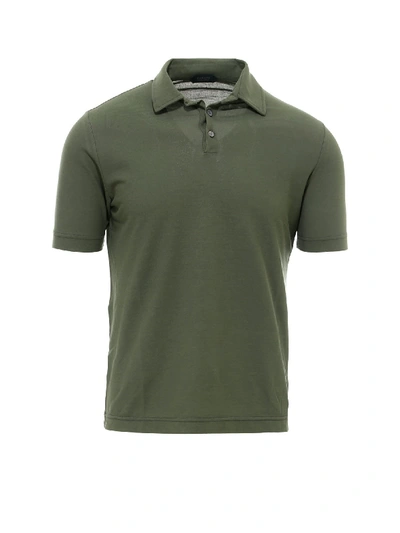 Shop Zanone Polo Shirt In Green